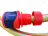 Premium Garden Hose Yellow with Orange Lock Connectors