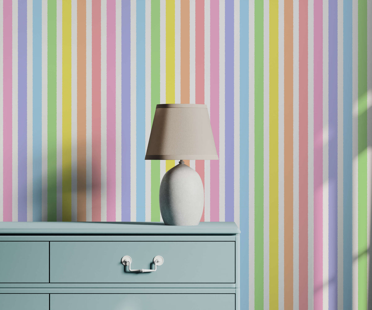 Joy Rainbow Stripe Wallpaper