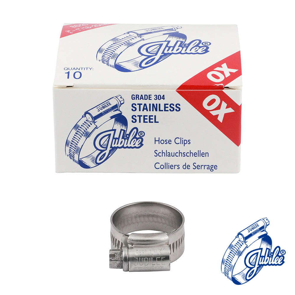 Jubilee® Clip A2 304 Stainless Steel - 18 - 25mm (Box of 10)