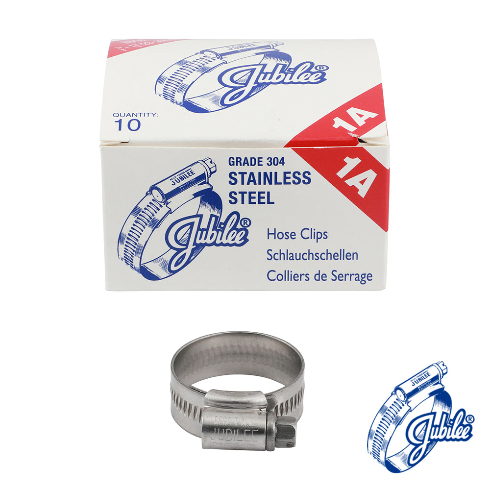 Jubilee® Clip A2 304 Stainless Steel - 22 - 30mm (Box of 10)