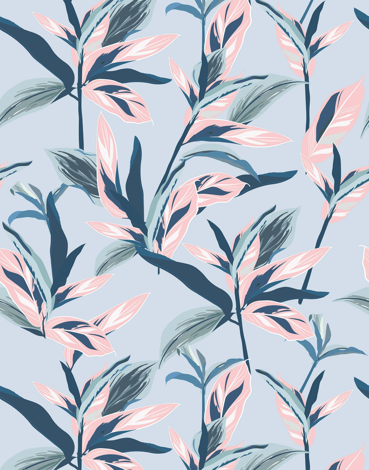 June Leafy Tropical Wallpaper