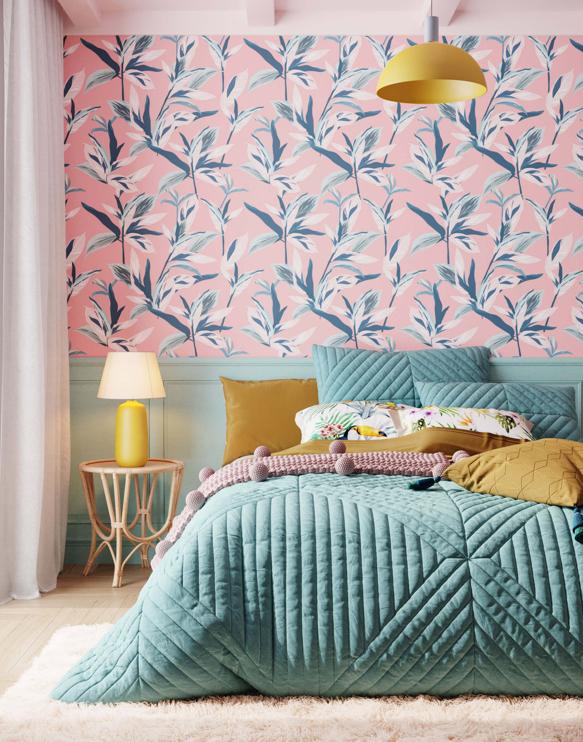 June Leafy Tropical Wallpaper
