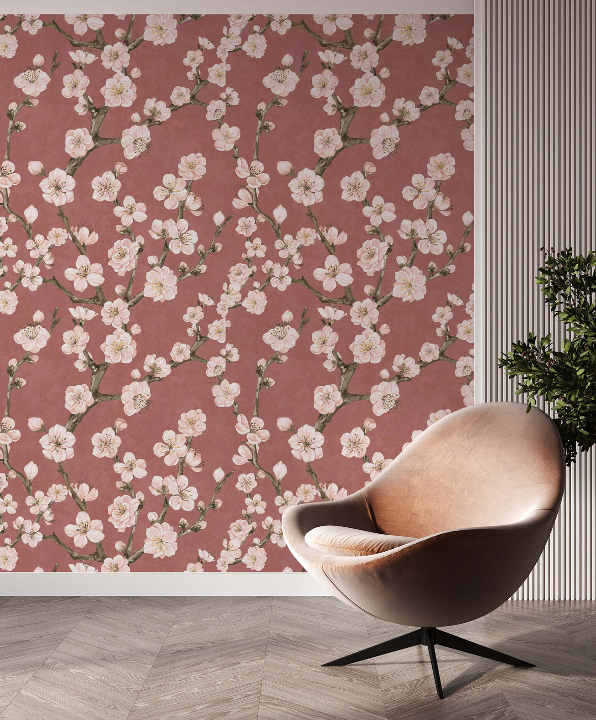 Junta Introducing Enchanting Painted-effect Blossom Wallpaper