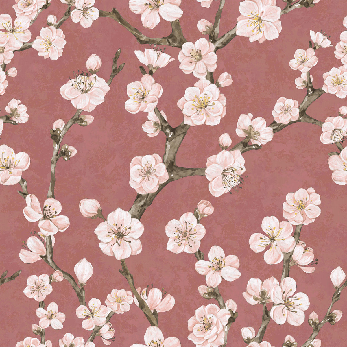 Junta Introducing Enchanting Painted-effect Blossom Wallpaper