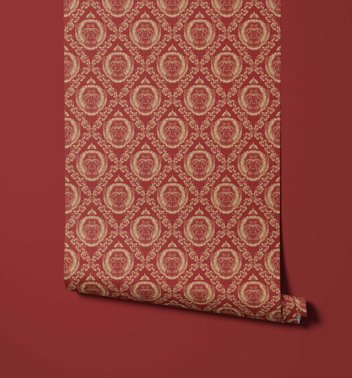Kang Opulent Aesthetics Baroque-style Monkey Wallpaper