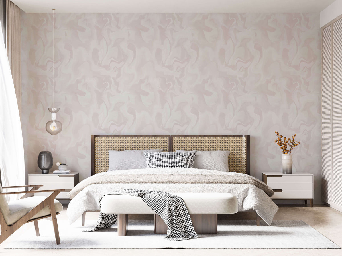 Kyoto Delicate Organic Shapes Elegant Wallpaper