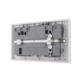 British General Square Edge 13A 2 Gang Switched Socket with Wi-Fi Extender + 1x USB-A 2.1A - White