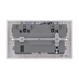 British General Square Edge 13A 2 Gang Switched Socket with Wi-Fi Extender + 1x USB-A 2.1A - White
