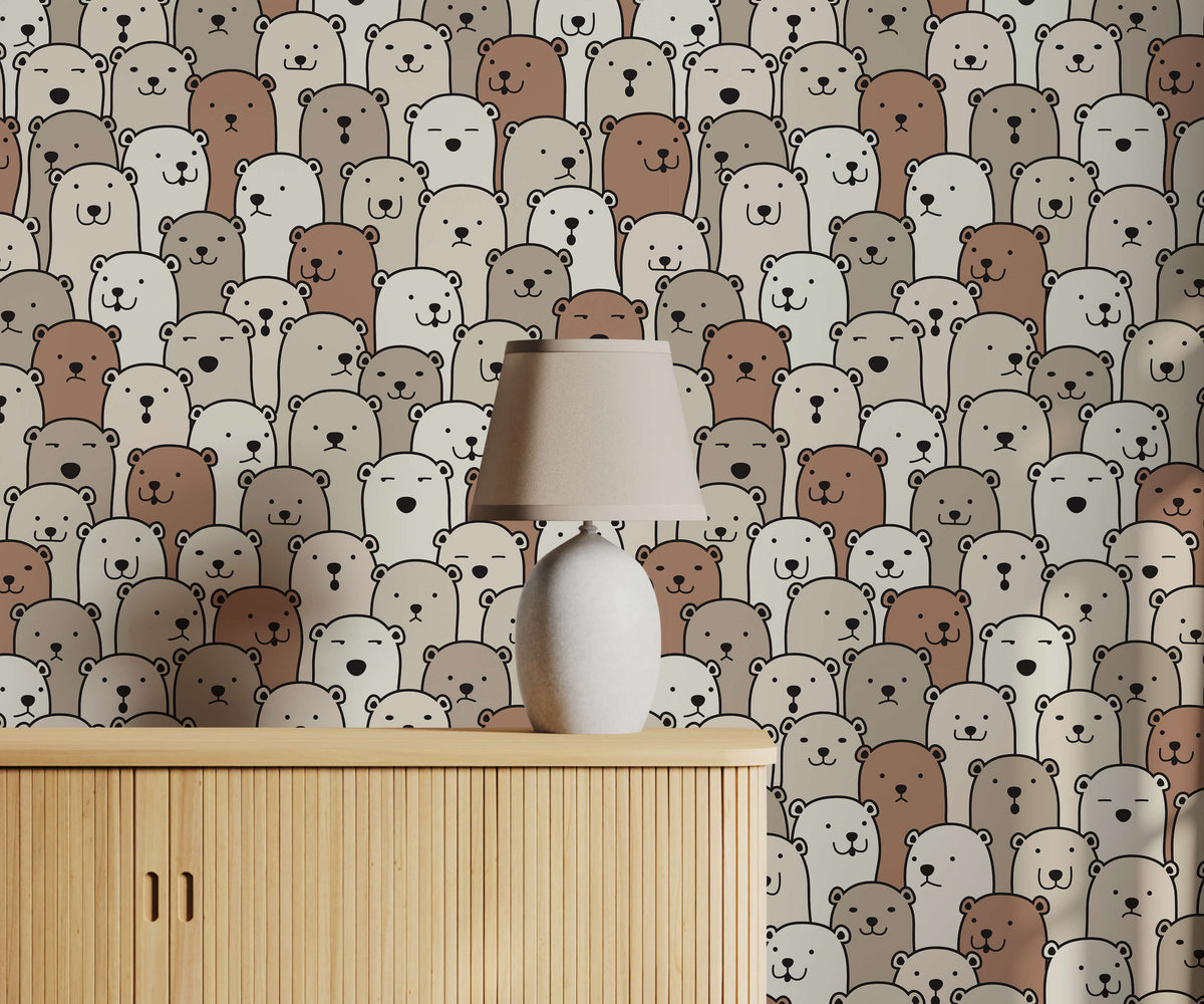 Layton Playful Childrens Bear Wallpaper