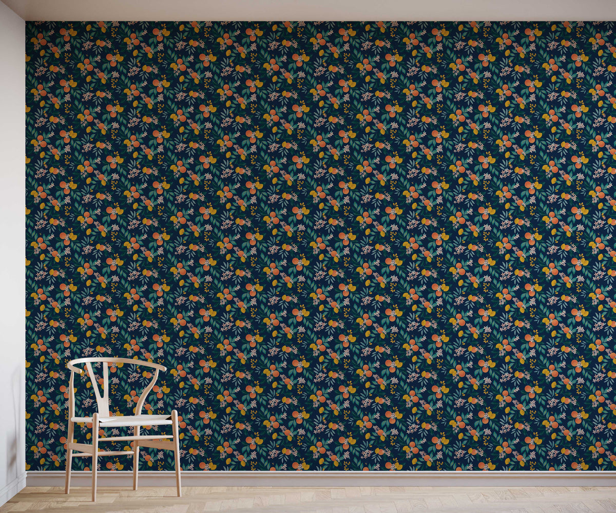 Limonata Amongst Lush Leaves Flowers Wallpaper