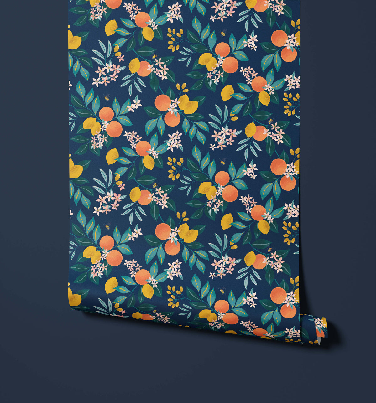 Limonata Amongst Lush Leaves Flowers Wallpaper