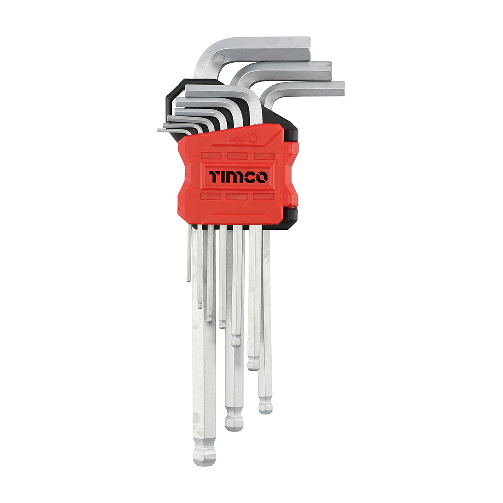 Long Arm Ball End Hex Key Set – 9 Piece (1.5–10mm)