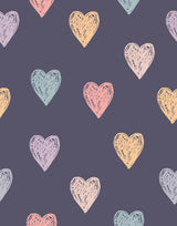 Lovebug Naive Heart Motif Wallpaper