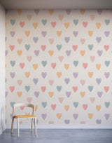 Lovebug Naive Heart Motif Wallpaper