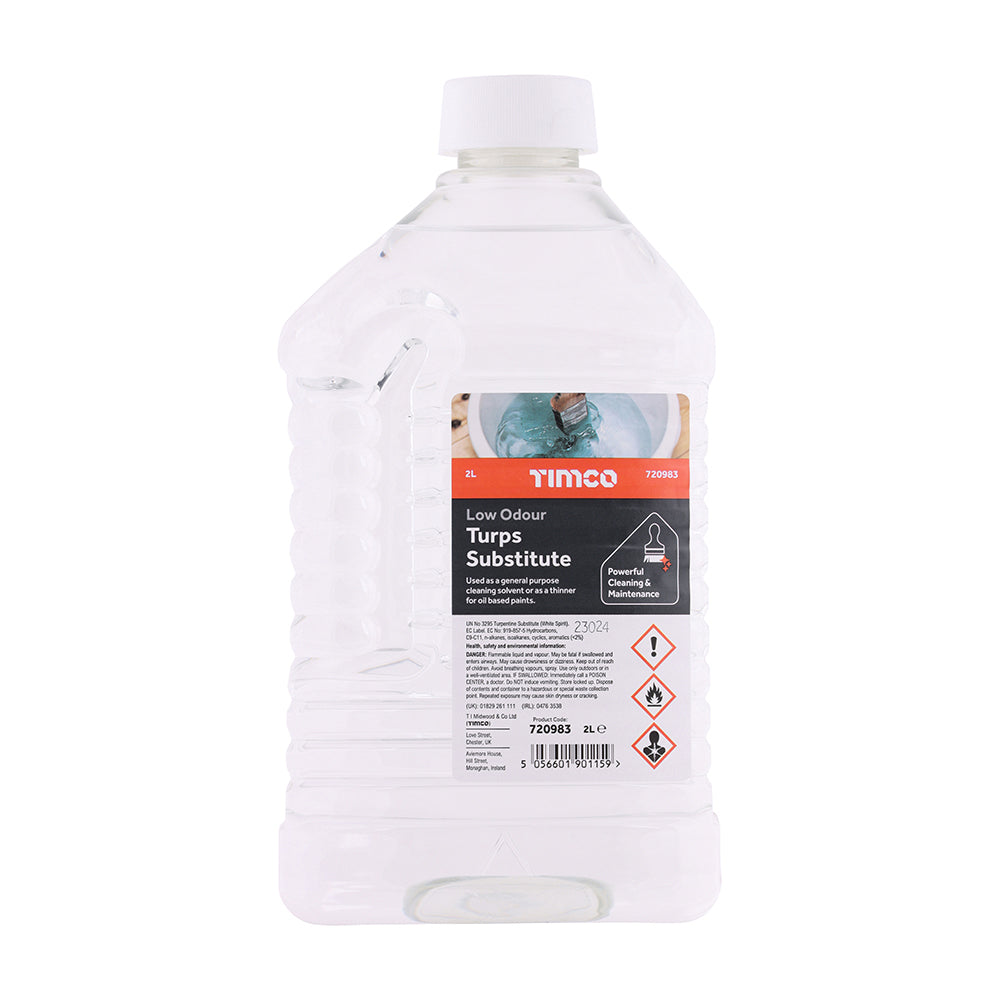 Turps (Turpentine) Substitute - Solvent Based Thinner & Cleaner for Oil Based Paint - 2L