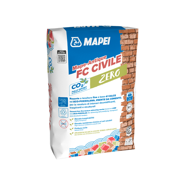Mape-Antique FC Civile Breathable Heritage & Listed Building Fine Finish Skim Coat - 100% Cement Free - 25kg