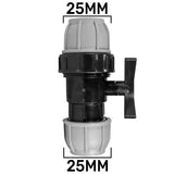Wall Flange Kit 25mm MDPE + 25mm MDPE Valve + 13mm Barbed Geka Set