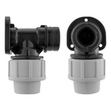 Wall Flange Kit 20mm MDPE - Lever Tap Hose Barb and Lever Lock