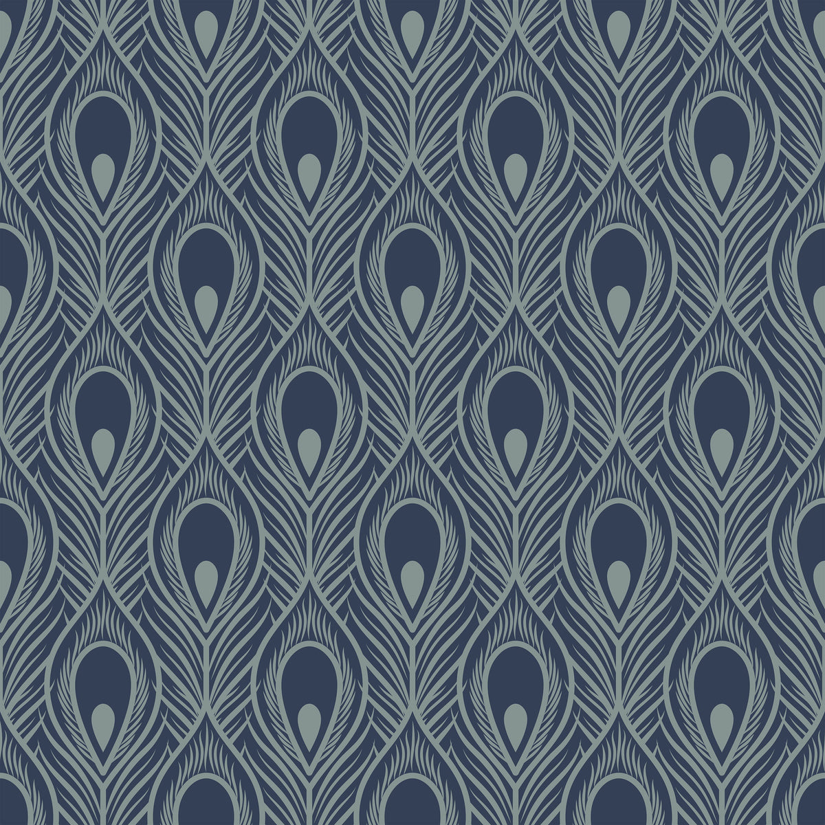 Maiden Intricate Peacock Feather Wallpaper