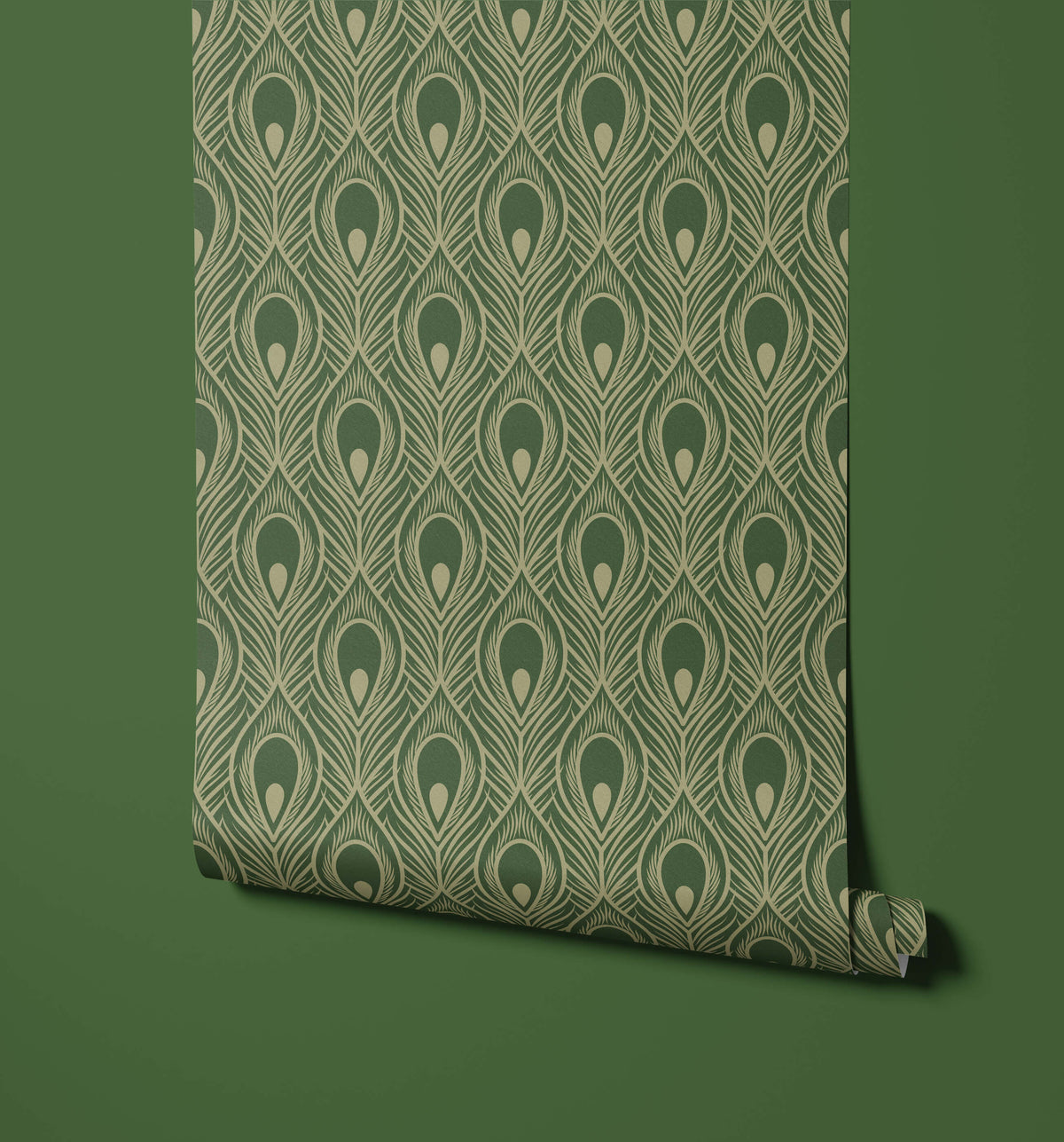 Maiden Intricate Peacock Feather Wallpaper