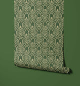 Maiden Intricate Peacock Feather Wallpaper