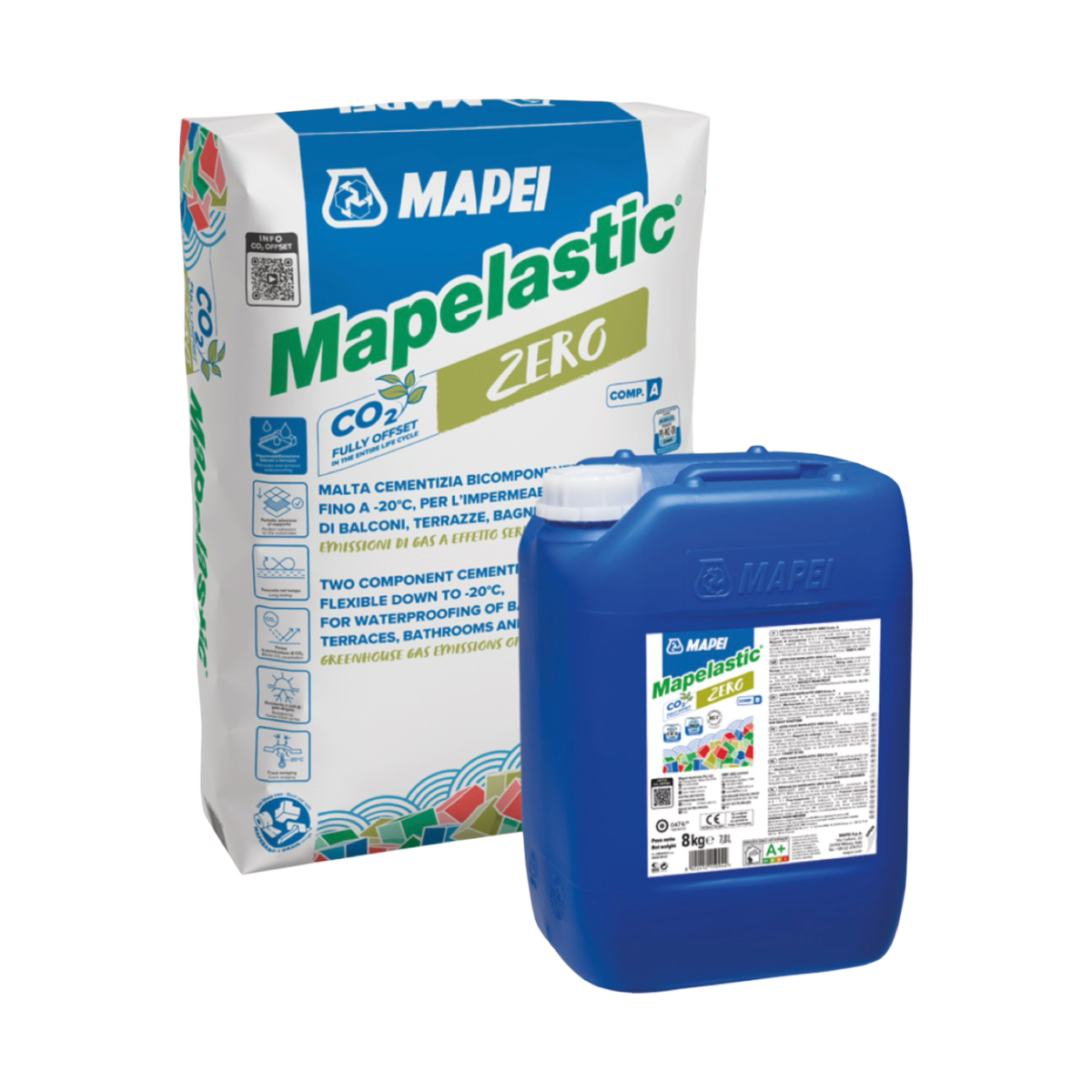 Mapelastic Zero Flexible Two Part Cementitious Waterproofing Membrane