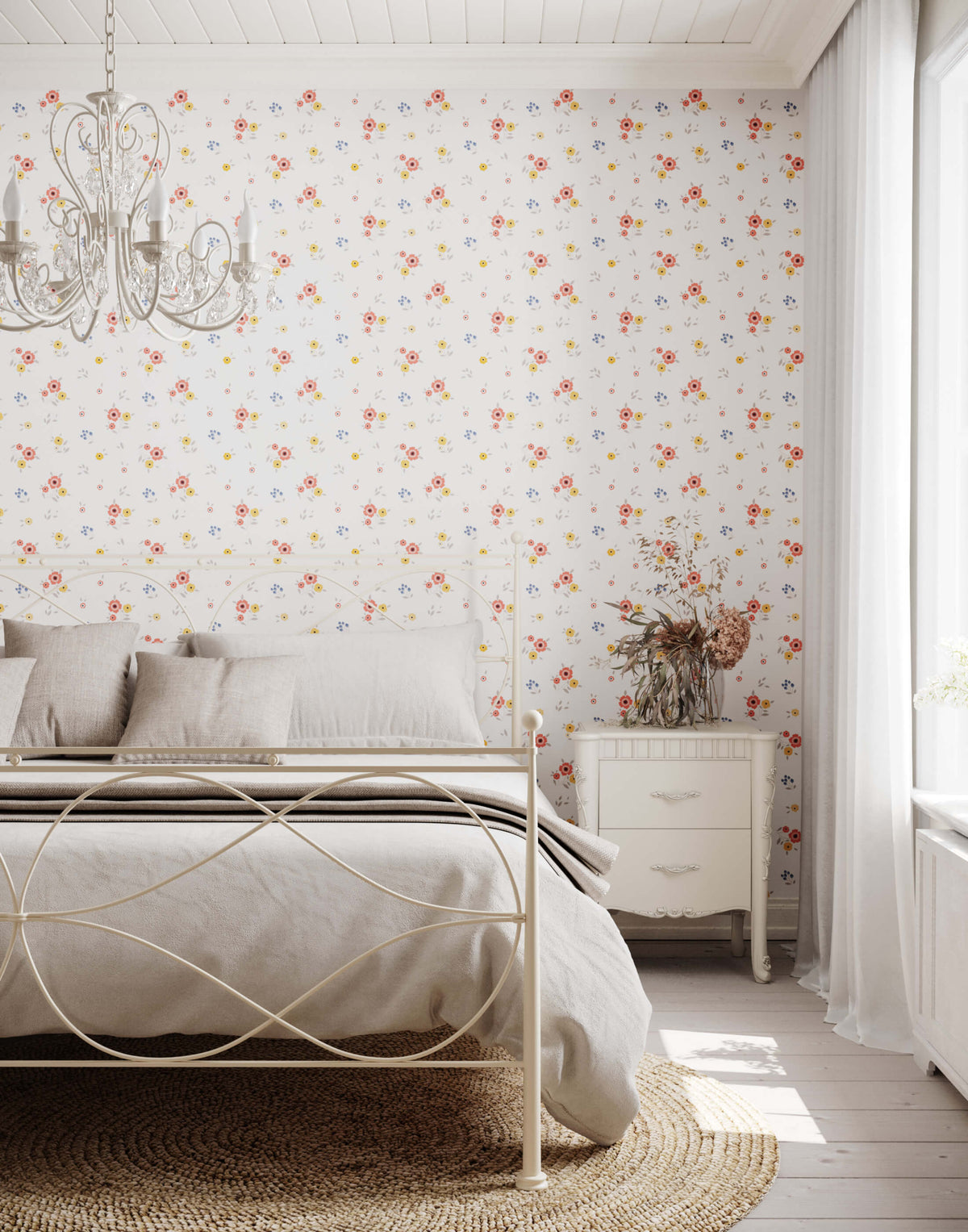 Meadow Reminiscent Wildflower Wallpaper