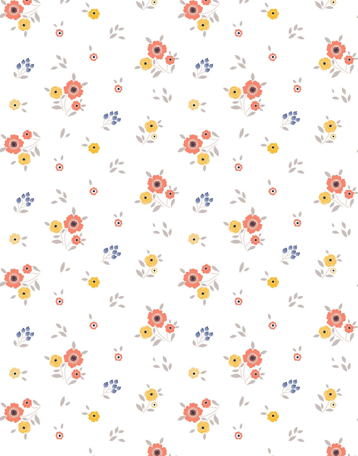 Meadow Reminiscent Wildflower Wallpaper