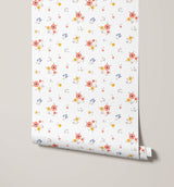 Meadow Reminiscent Wildflower Wallpaper