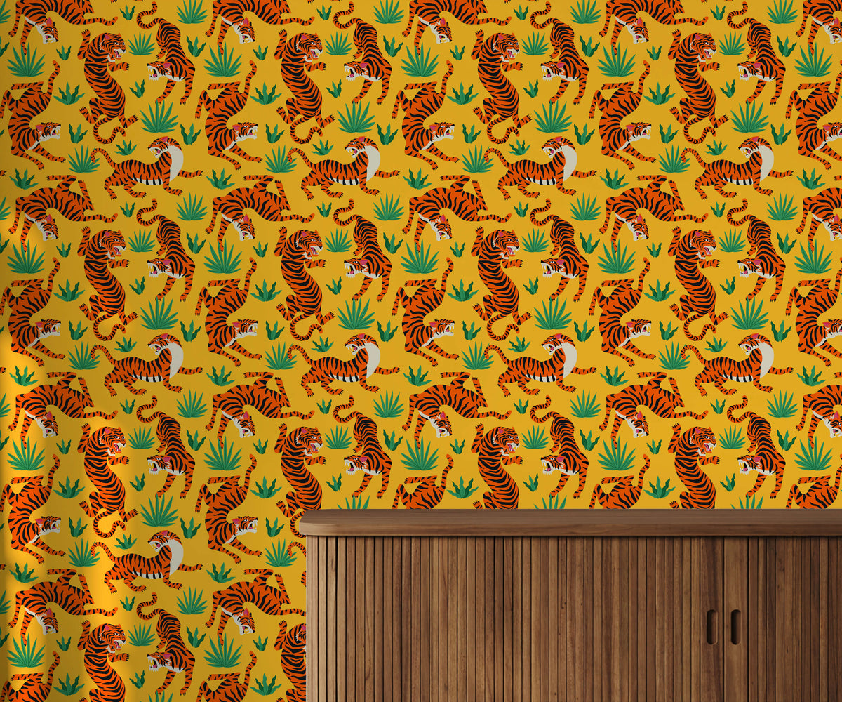 Medella Oriental Tiger Wallpaper