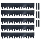 Metal Garden Border Edging – Saw-Tooth Spikes, Pack of 5