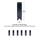 Metal Garden Border Edging – Saw-Tooth Spikes, Pack of 5