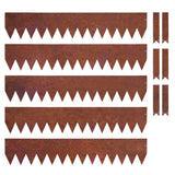 Metal Garden Border Edging – Saw-Tooth Spikes, Pack of 5