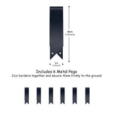 Metal Lawn Edging Garden Border with Pegs - 5 Pieces