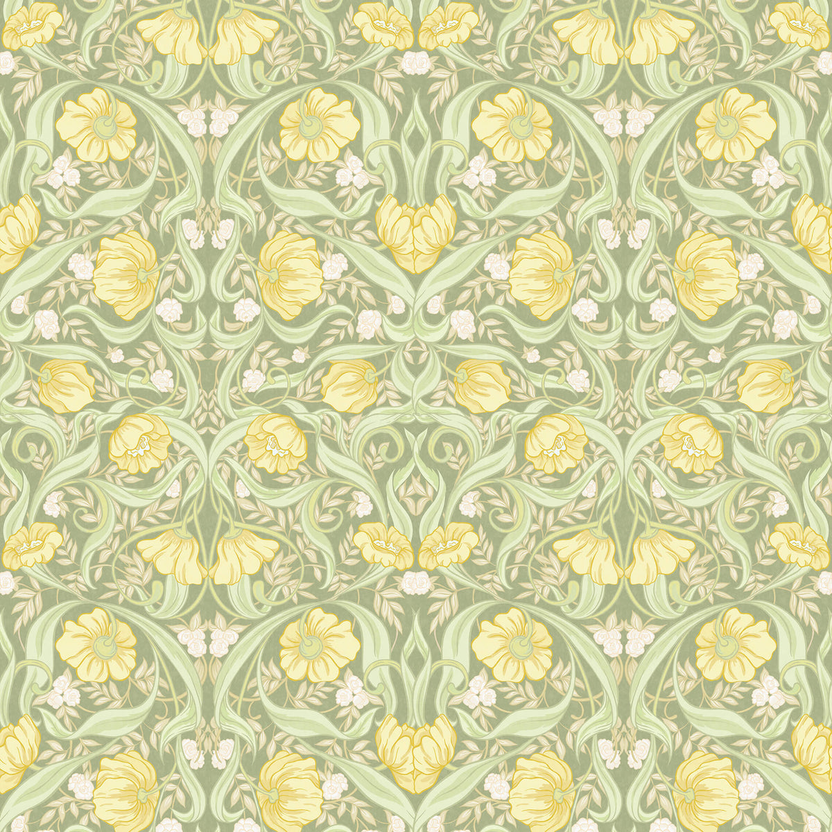 Mildred Vintage Tulip Wallpaper