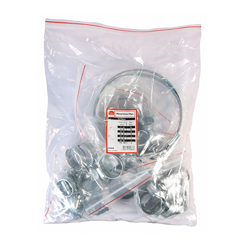 TIMCO Mixed Zinc Hose Clips - 50 Pack - 11mm/140mm