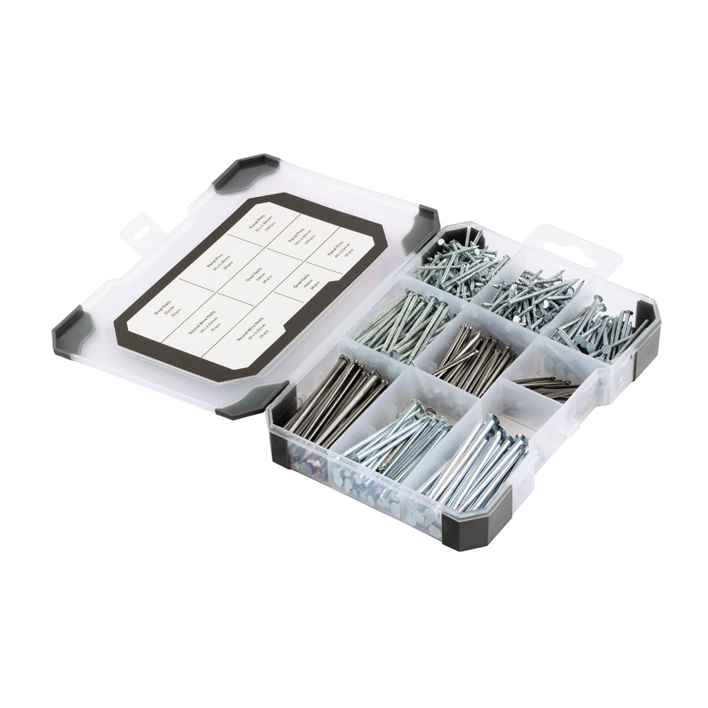 Mixed Pins & Nails Tray – 495 Piece
