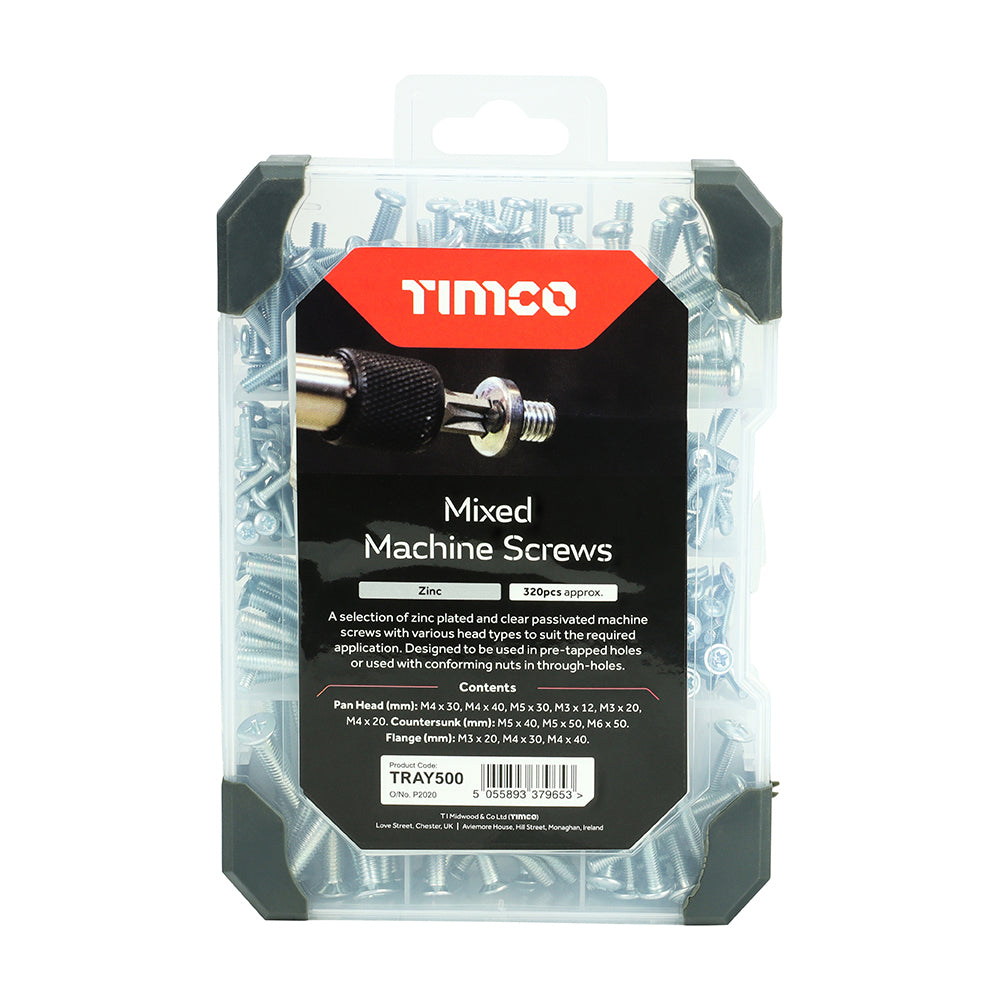 Mixed Tray – Machine Screws (Zinc) – 320 Piece