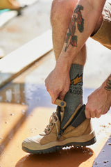 Mongrel 461 Side Zip Safety Boots W/Scuff Cap - STONE