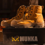 Munka Taurus Side Zip Work Boots - WHEAT