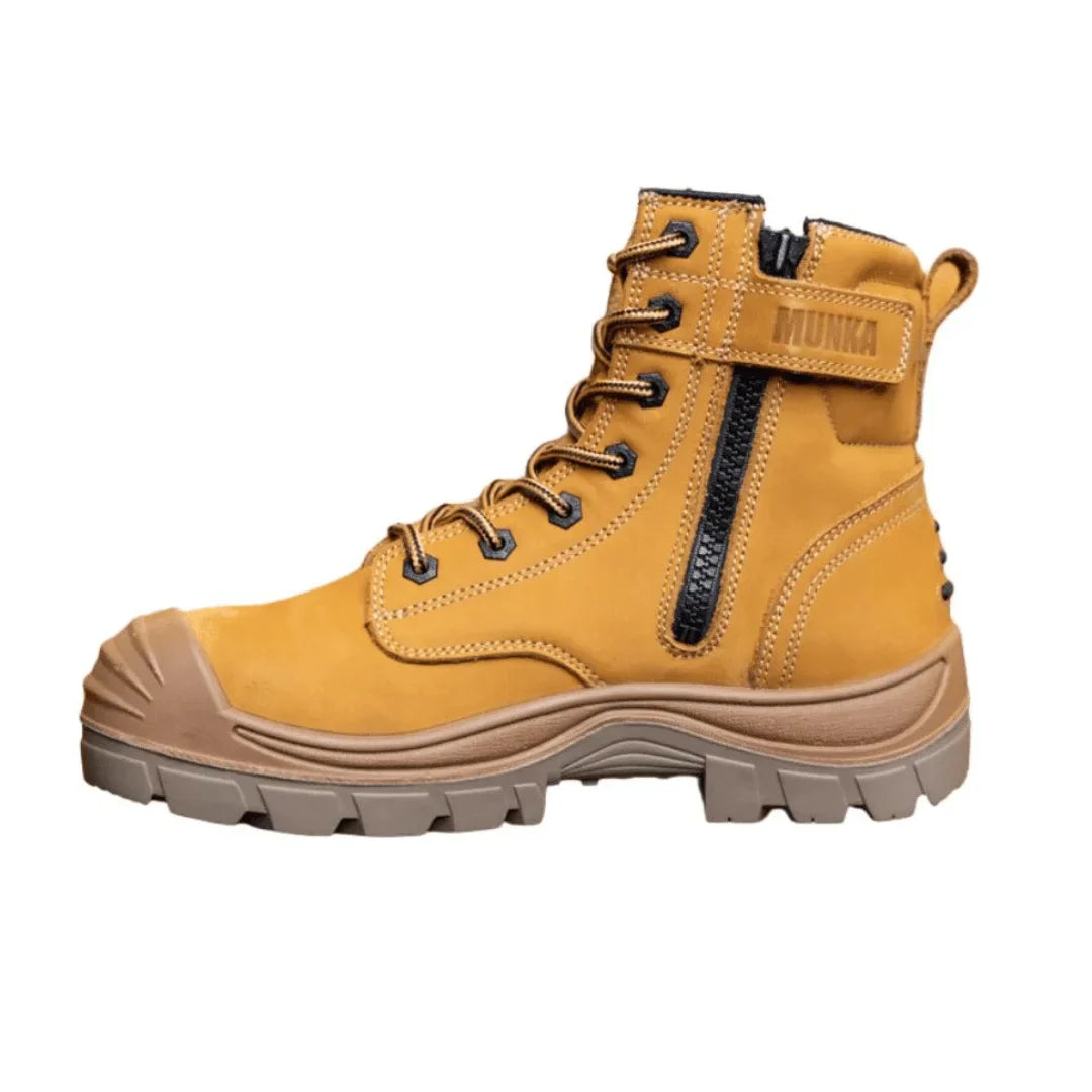 Munka Taurus Side Zip Work Boots - WHEAT