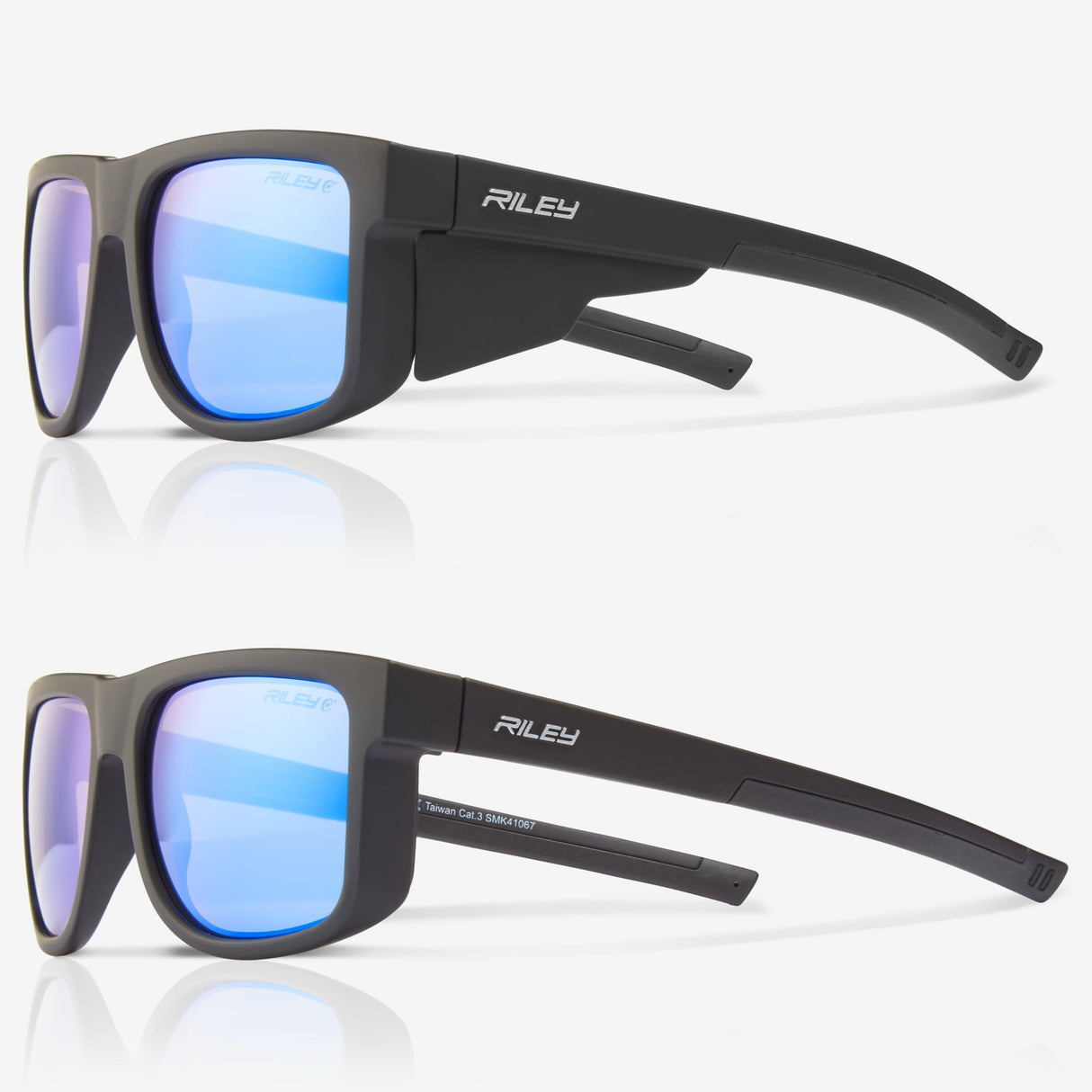 Riley Navigator Twinpack – Blue Mirror Safety Glasses + Blue Mirror Sunglasses