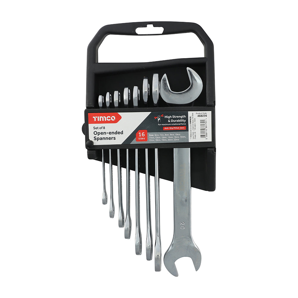 Open Ended Spanner Set 8 Piece