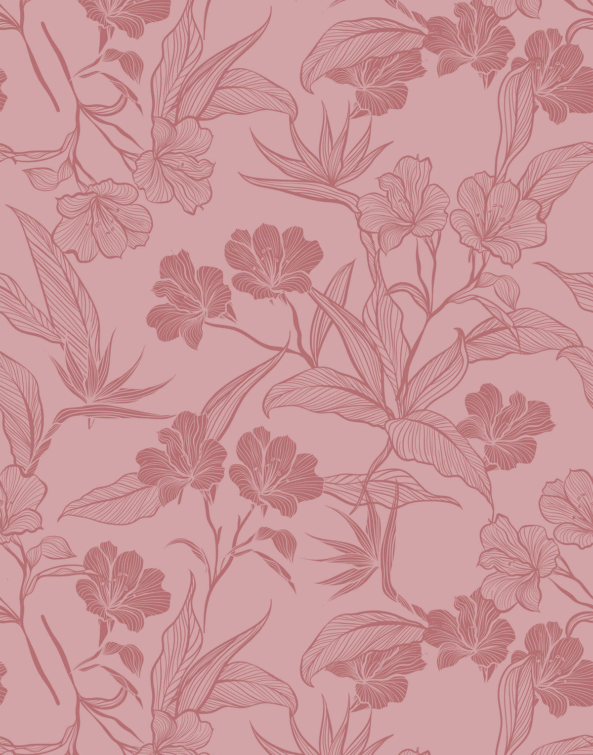 Contour Floral Wallpaper