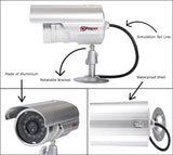 ProperAV Dummy CCTV Outdoor Fake Security Camera - Pack of 2
