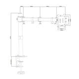 ProperAV Desk Monitor Mount 13" - 32" Swing Arm VESA Max 100x100