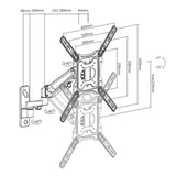 ProperAV TV Wall Bracket (23" - 55" / 23kg Capacity / VESA Max. 400x400) - Black