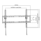 ProperAV Flat TV Wall Bracket (37" - 75" / 35kg Capacity / VESA Max. 600x400)