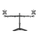 ProperAV Desk Monitor Stand 17" - 32" Dual Swing Arm Freestanding Base VESA Max 100x100