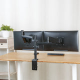 ProperAV Desk Monitor Mount 17" - 32" Extra Height Dual Articulated Swing Arm VESA Max 100x100